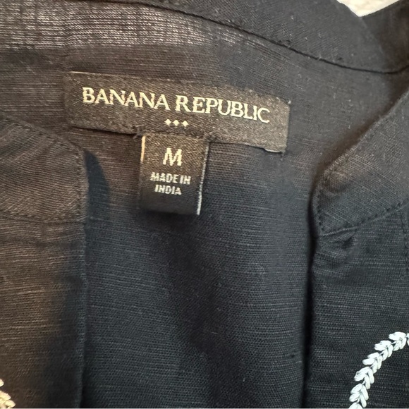 Banana Republic Black Dress with White Embroidery | Very Good Condition - Picture 2 of 8